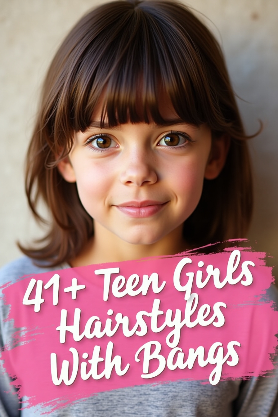 41+ Trendy Bang Hairstyles for Teen Girls to Try Now