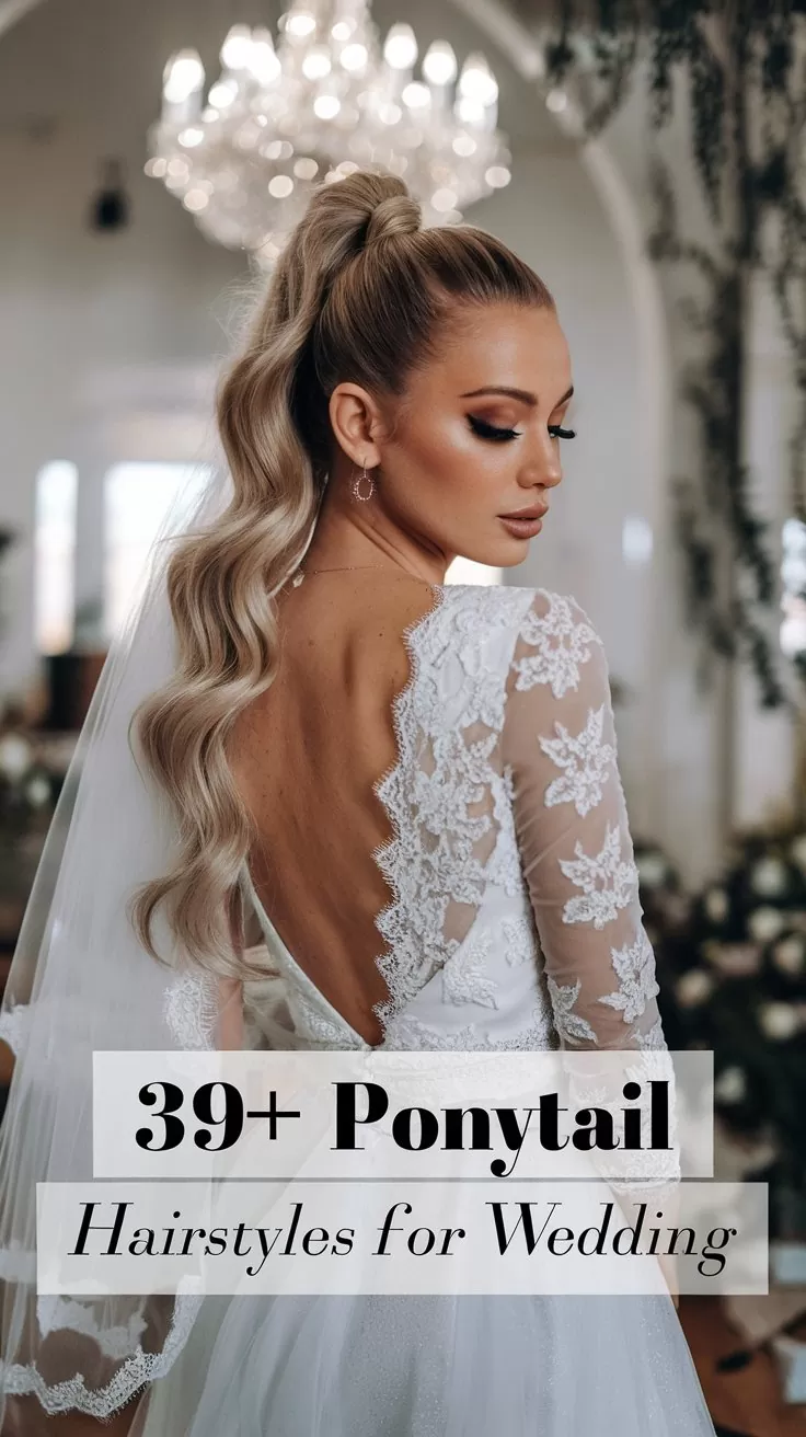 39+ Stunning Ponytail Hairstyles for Your Wedding Day
