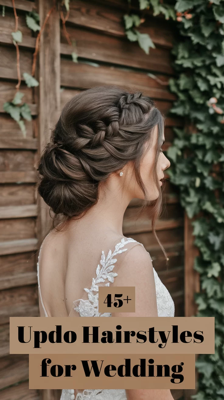 45+ Stunning Updo Hairstyle for Your Wedding Day