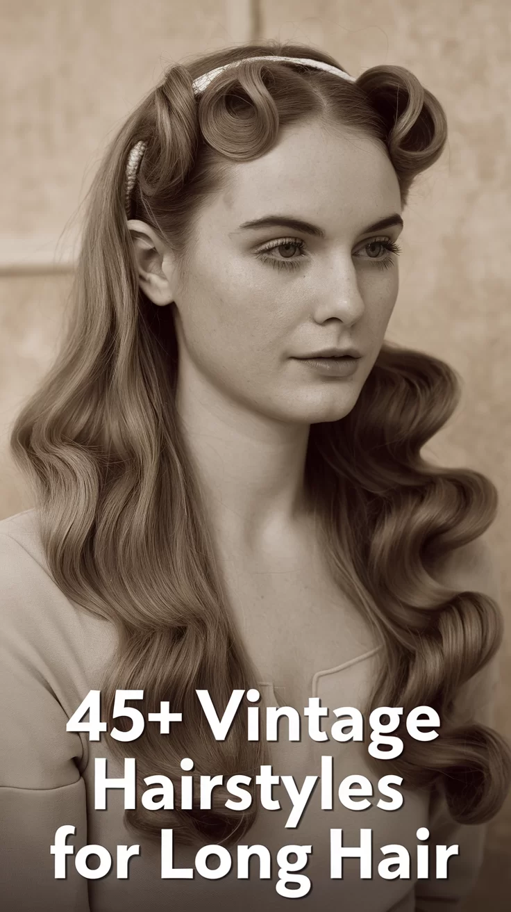 Vintage Hairstyles for Long Hair Women